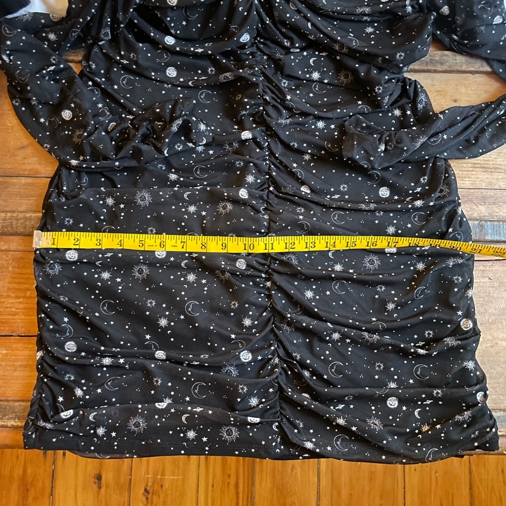 Wild Fable Ruched Celestial Mini Dress - Picture 10 of 11
